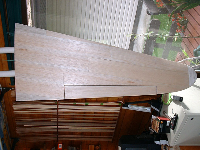 Port wing sheeting complete including aileron.