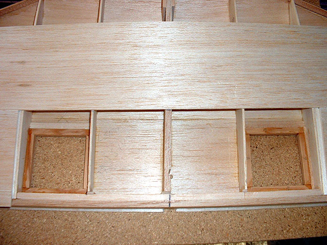Servo compartments from top.